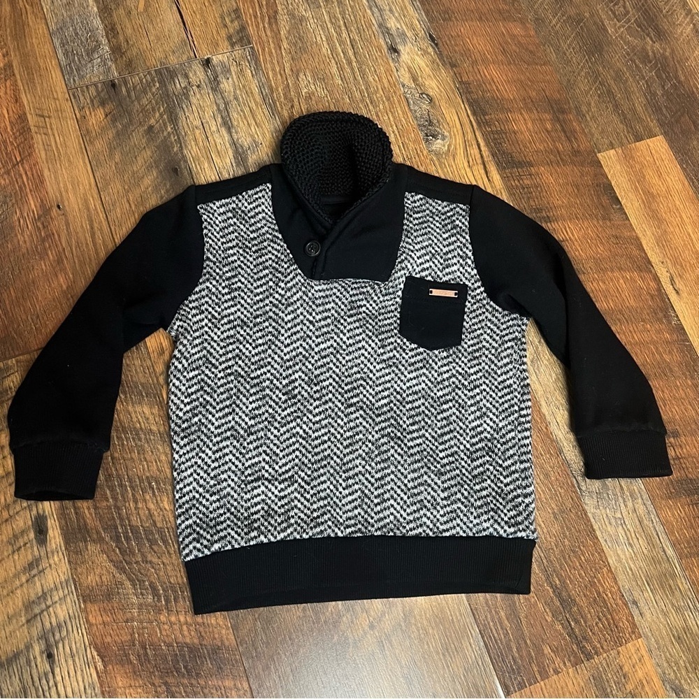 Mayoral Boy's cotton blend Pull Over Long Sleeve Sweater, Shawl Neck, Size 3